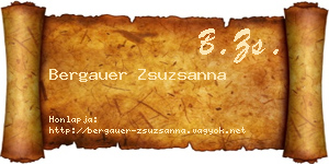 Bergauer Zsuzsanna névjegykártya